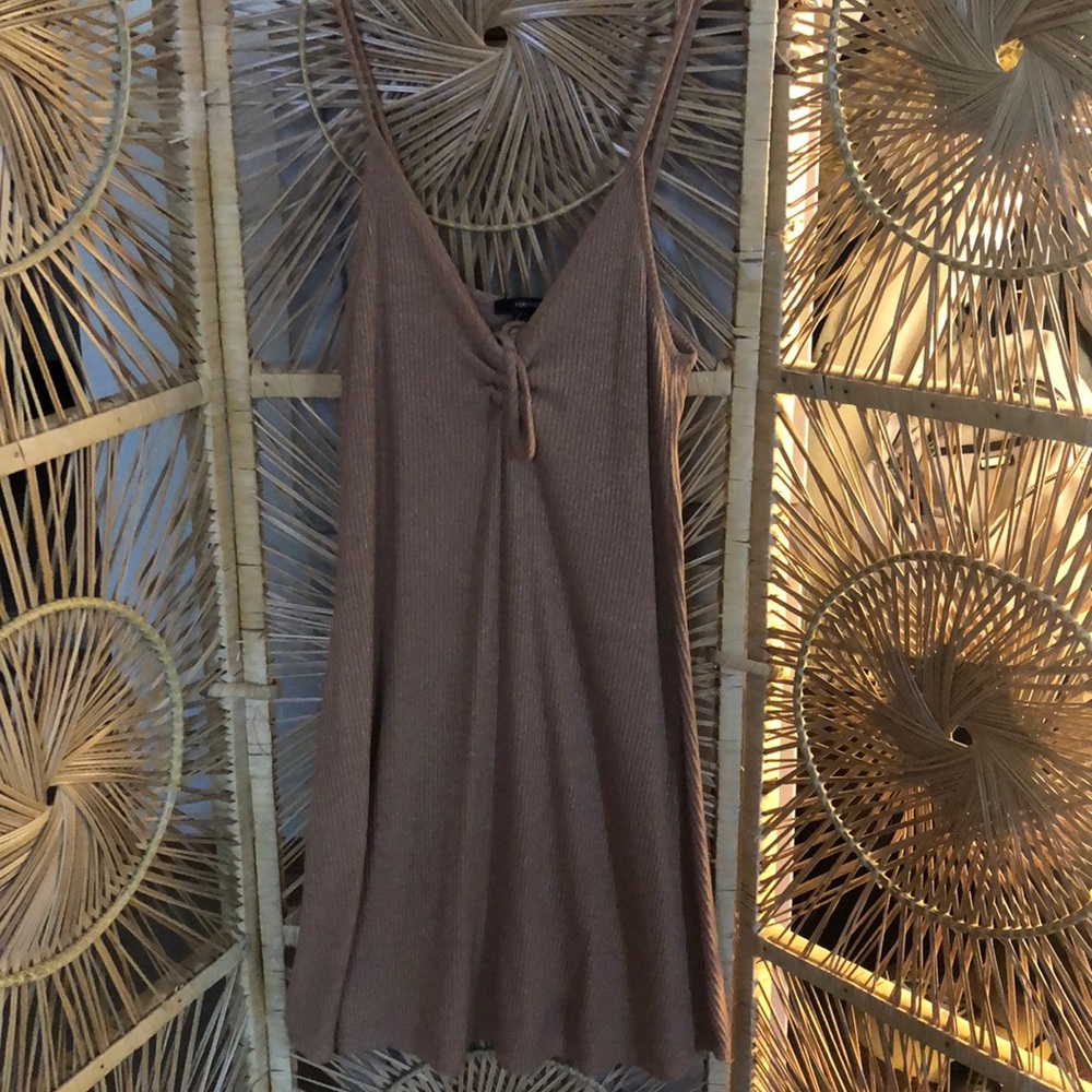 Tan knit dress